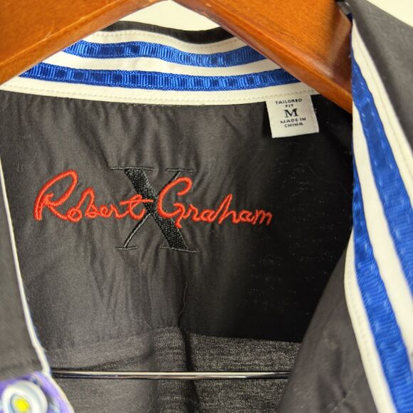 3 Robert Graham Men’s Shirt Bundle, Size Medium – Three Piece Lot, 100% Cotton - Picture 9 of 15